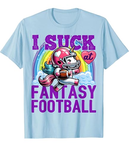 Amazon.com: I Suck at Fantasy Football Unicorn Rainbow Loser Men